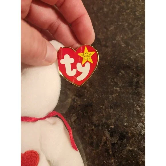 Ty Beanie Babies Valentino & Valentina Bears w/ Tags – '94 & '98 Brown Nose - Picture 10 of 13